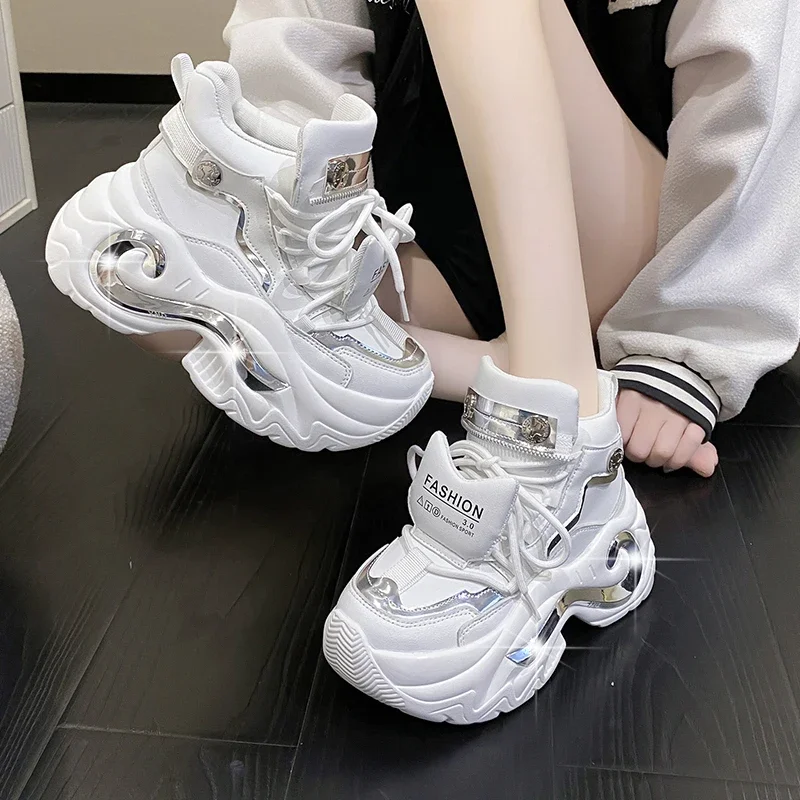 Leather Sneaker Care Kit - Bling Women High Platform Casual Leather